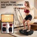 SEDOZIK Vibration Plate Exercise Machine, Vibration Plate for Lymphatic Drainage Weight Loss, Vibrating Plate Workout Equipment with Resistance Bands Bluetooth for Home Women Men