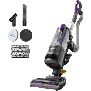 Eureka FlexReach Powerful Upright Vacuum Cleaner for Carpet and Hard Floor, Lift-Up Vacuum with Large Dust Cup, Anti-Tangle, NEU651PL, Purple