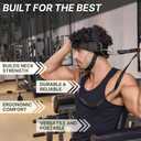 GurZinn Neck Harness Trainer - Adjustable 40" (100cm) Heavy Duty Rope & Neoprene Padding | Improve Neck Strength & Reduce Neck Pain | Gym & Home Use