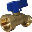 1 Piece XFITTING 3/4" Female NPT x 3/4" Garden Hose Threaded Hose Bibb No-Kink, 1/4 Turn, Brass, Water or Oil, 1 Pack (0.75 Inch)