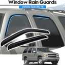 Tahoe Rain Guards - Window Visors for 2000-2006 Chevrolet Tahoe & GMC Yukon SLT SLE Denali/2002-2006 Cadillac Escalade, Out-Channel Side Window Rain Guards for Tahoe Accessories, 4PCS, Black