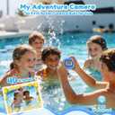 PROGRACE Pool Toy & Kids Underwater Camera - IP68 Waterproof Action Camera for Boys Ages 3-12, 1080P Video, 32GB Card, Mount for Bike & More, Birthday Gift for Diving, Swimming, Riding, Snorkeling