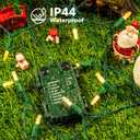 3 x YOUNGAR Green Wire Christmas Lights,50LED Battery/USB Operated String Light,Twinkle Lights with Timer Memory Waterproof Outdoor with 8 Modes for Tree, Yard, Garden, Patio Decor (Warm white battery)