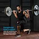 2 x POWERLIX Adjustable Compression Knee Brace for Men & Women, featuring Stabilizers & Patella Support, Optimal Recovery for Knee Pain, Medical Knee Sleeve for Arthritis, Weightlifting, Dance, Running (Large, Black with Strap)