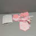 1/2 Birthday Girl Half Birthday Decorations Pink Bow It's My 1/2 Birth Banner Glitter Cake Topper Ribbon Bow Wood Bead High Chair Banner & Cone Hat 6 Months birthday Decorations Party Supplies (Pink)