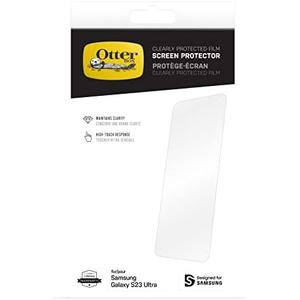 OtterBox CLEARLY PROTECTED FILM Screen Protector for Galaxy S23 Ultra, Flawless Touch Response, Fingerprint Resistant, Precision Fit, Vibrant Clarity