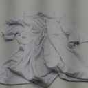 XIEERDUO Womens Summer Cotton Oversized Crop Tops Drop Shoulder Round Neck Workout Tshirts
 XL White