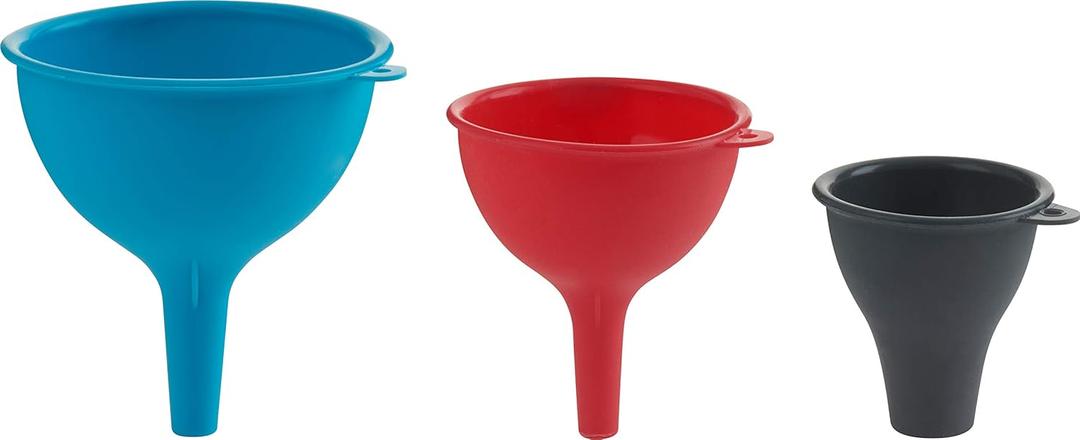 Trudeau Maison Funnels (Set of 3), Red