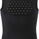 Youth Baseball Chest Protector  12mm EVA Padded Compression Shirt, Heart & Sternum Guard for Boys Girls, Softball Football Lacrosse Rugby Protective Gear, Moisture-Wicking Base Layer (Small, BLACK)