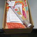 Levtex Baby - Zahara Crib Bed Set - Baby Nursery Set - Orange, Teal, Yellow, Red, Fuchsia - Boho Elephant - 5 Piece Set Includes Quilt, Fitted Sheet, Diaper Stacker, Wall Decal & Skirt/Dust Ruffle