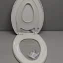 Little2Big Toilet Seat with Built-In Toddler Potty Training Seat, Slow Close, Easy to Install, Made in USA, ELONGATED, White