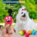 Hungdao 12 Pcs Squeaky Dog Toys Latex Rubber Squeaky Ball Smile Face Emoticon Dog Toys Chewing Interactive Ball Bulk Puppy Lovers Gift for Small Medium Pets Doggie Training (Novelty Style)