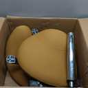 Antlu Saddle Stool Chair with Back Support, Ergonomic Esthetician Stool Chair for Salon Tattoo Spa Medical Dentist Clinic (with Backrest, Camel)