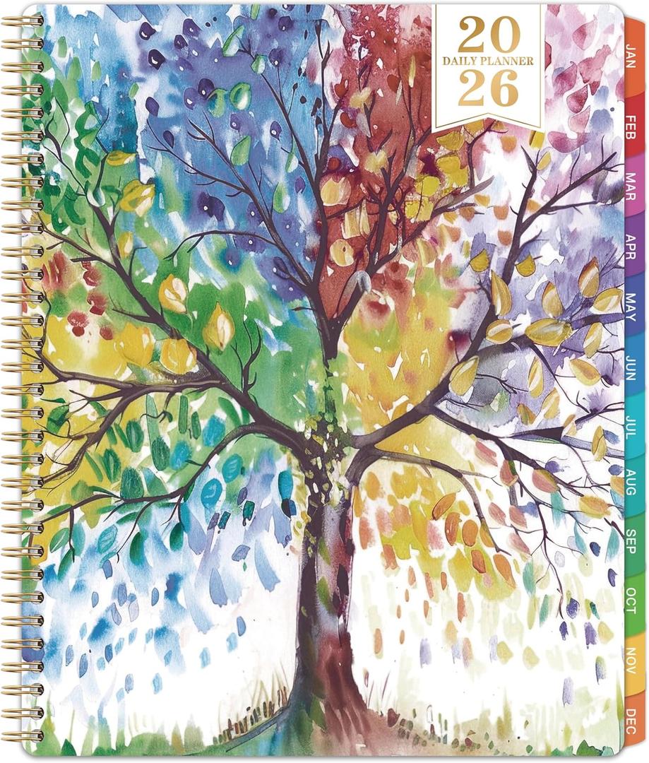 2026 Daily Planner - Appointment Book 2026, 9'' x 11'', Hourly Planner 2026, Jan.2026 - Dec.2026 with Coated Inner Tabs