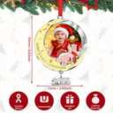 Babys First Christmas Photo Ornament 2025 Girl - Personalized Pink Elephant Ornament - My 1st Xmas Tree New Baby Girl Picture Keepsake Ornaments Decoration