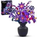 Gothic Flowers Bouquet Building Set for Adults, Gift for Mothers Day, Flower Bouquet Compatible with Lego Flowers Botanical Collection for Women Girl Birthday Valentine Day Home Office Decor