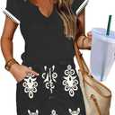 Beach Dress for Women Summer Boho Floral Short Sleeve T Shirt Dresses Casual Cover Ups Flowy Mini Dress, size Large