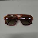 livho Trendy Polarized Square Aviator Sunglasses Women Men Square Eyewear Frame, Retro Sun Glasses for Women Men 2025 Shades (Dark Brown/ Brown)