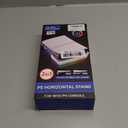 Auarte RGB Horizontal Stand for PS5 Pro / Slim Console Accessories with 14 Light Mode and 4 USB Hubs, Side Stand for Playstation 5 Pro Slim Disc & Digital, Base Holder with Controller Charging, White