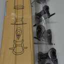 MIXXIDEA 1PK Metal Bird Feeders with 6 Feeding Ports,Tube Bird Feeder with Steel Hanger,Hard Plastic Wild Bird Feeder for Outdoors Hanging, Attracting Birds in Your Lawn, Garden, Balcony-Grey 