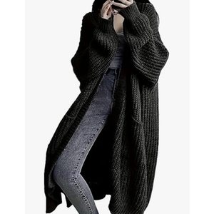 Womens Long Cardigan Sweaters Open Front Oversized Duster with Pocket for Women 2025 Fall Winter Knit Design Coats
