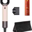 Dyson Supersonic Travel Styling Duo (Supersonic Travel™ Hair Dryer + Omega™ Leave-in Conditioning Spray) + Supersonic™ Travel Bag Black/Rose