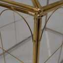 Glass Wedding Card Box with Slot, 10.2 x 5.9 x 7.9 Inches Handmade Vintage Gold Wedding Card Boxes for Reception, Keepsake, Baby Shower, Graduation, Party Decorative Box