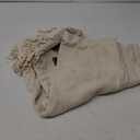Americanflat 50x60 Throw Blanket - Soft and Breathable Cotton Throw Blanket for Couch, Bed, Chair - Decorative Blanket Perfect for Home, Office, or Outdoor Use - Cream Herringbone Blanket