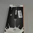 YUSWKO Black Handheld Milk Frother Wand for Coffee, Rechargeable Electric Whisk with 3 Heads 3 Speeds Drink Mixer Coffee Frother For Latte, Cappuccino, Hot Chocolate, Egg