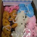 CHMYWJ 24 Packs Valentines Day Cards for Kids School with Mini Bears Plush Toy, Valentines Exchange Cards Gift Classroom Prize Party Favors School Rewards Gift Exchange