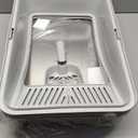 2 Pack Stainless Steel Litter Box | XL Enclosed Cat Litter Boxes with Lid for Big Cats and Multi-Cats | High Sided, Anti-Urine Leakage | Non-Stick BottomSilver Gray