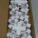 12 Pack 3/4 inch PVC Pipe Fittings, PVC 5-way Fitting Connectors, Used for Building Furniture, Furniture Grade, White