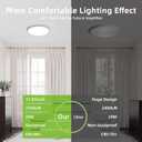 hykolity 12 Inch Selectable CCT LED Round Flat Panel Light, 24W 3000K/4000K/5000K, Edge-Lit Flush Mount Ceiling Light Fixture for Kitchen, Bedroom, Laundry and Closet Room, White
