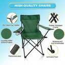 Yuntau Foldable Camping Chair with Umbrella Set of 2 Camp Chairs for Adults Folding Picnic Seat Foldable Lawn Seat for Outdoors Fishing Hiking Travel Picnic Beach Patio(Green,4 Pcs), 31.5 x 19.7 x 21.3 inches