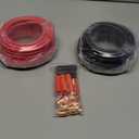 Iron Forge Cable 6 Gauge Wire - 2 Pack 25ft Copper Clad Aluminum Primary Cable 6 AWG Heavy Duty with Wire Lug Terminal Connectors and Heat Shrink Tube