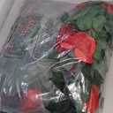 5Pcs(41FT) Flower Garland Artificial Rose Vine Garland Artificial Flowers for Wedding Party Arch Garden Floral Garlands Decor (Red and Greenery)