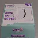 Child Safety Door Knob Cover (4 Pack) Hard-to-Remove Dual-Lock Door Handle Covers for Kids - Reusable Baby Proof Door Knob Locks - Installs Easily, No Tools Needed (Transparent)