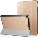 2 x Tablet Cover for Apple iPad 9.7 5th 6th (2017 2018 Release),Folio Stand Lightweight Sleep/Wake Up Leather Case for Apple iPad 9.7" A1822 A1823 A1893 A1954 (KST-Rose Gold)