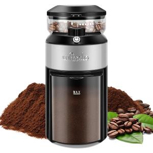 Wancle Burr Coffee Grinder Flat Burr Coffee Grinder with 28-Setting, Precise Grinding with 2-12 Cup Capacity, Easy to Clean, Compact and Space-Saving Design
