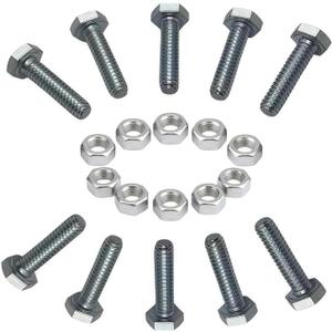10 Sets of Snow Blowers Parts,19H1914 Shear Bolts and M40333 Nuts Replacement for John Deere 46" 47" 50" 54" Tractor-Mounted Snowblower,Steel Hex Head Bolt Bolts and Nuts Kit for Equipment/Machinery
