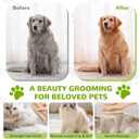 Pawaboo Deshedding Brush for Dogs & Cats, Dog Hair Removal Comb with Ergonomic Gripping, Wooden Grooming Shedding Brush for Short Hair Dogs and Cats, Hangable Pet Cleaning Comb Supplies, 5.1 Inch