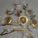 2 Sets(6 Pcs) Brass Gold Metal Taper Candle Holders Candlestick Holders, Vintage Modern Decorative Centerpiece Candlestick Holders for Table Mantel Wedding Housewarming Gift