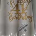 Happy 41st Birthday Cake Topper, 41st Birthday Decorations, Cheers to 41 Years, Hello 41, 41st Happy Birthday Party Supplies Gold Glitter