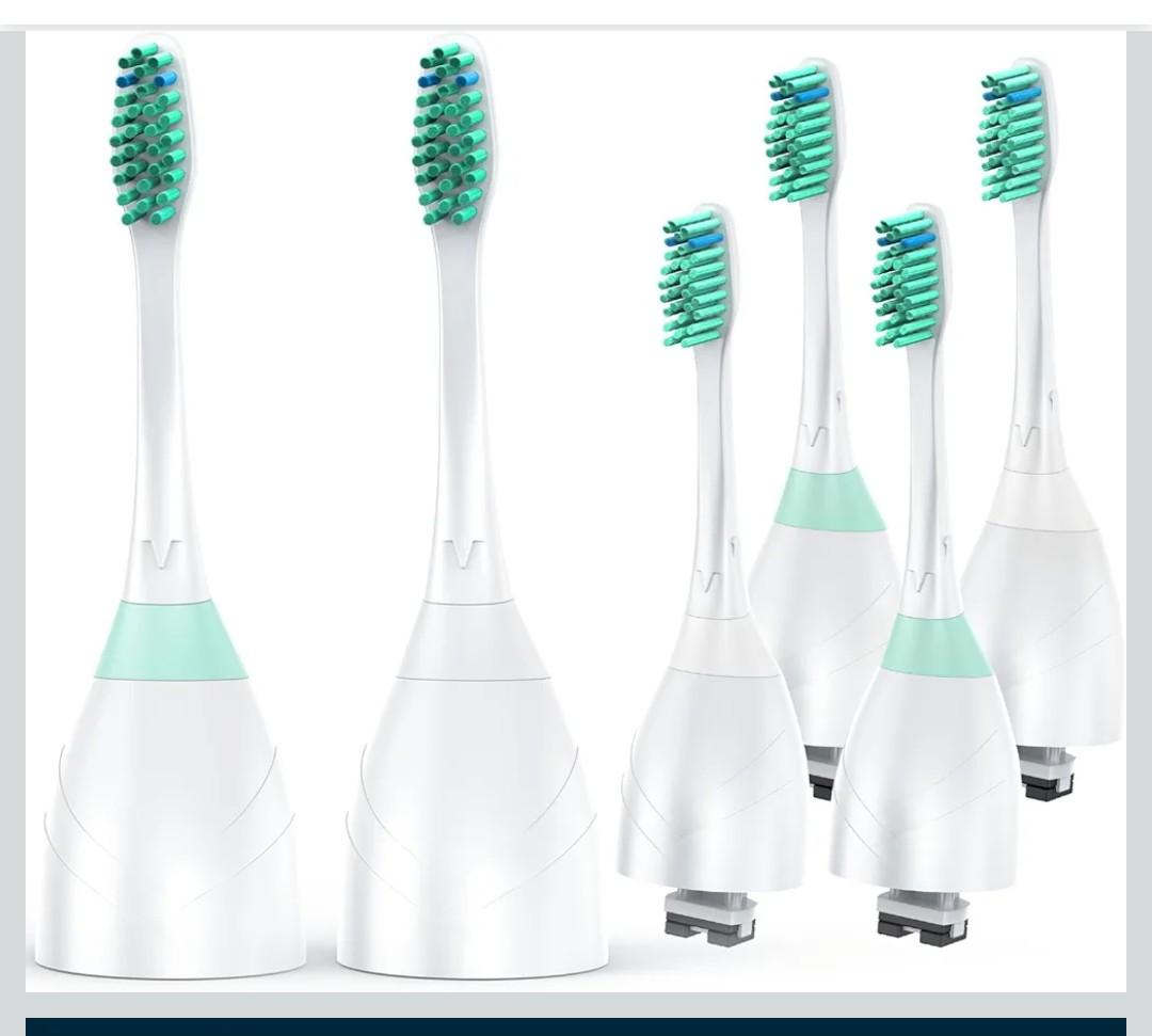 Replacement Toothbrush Head Compatible with Phillips Sonicare Screw-on Electric Brush, E-Series, Essence, Xtreme, Elite, Advance and CleanCare, 6 Pack