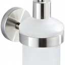 Hand Soap Dispenser Wall Mount, Glass Pump Bottle for Kitchen & Bathroom, Dish Soap Dispenser with Stainless Steel Pump, Dispenser Pump Bottle for Lotions,Liquid Soaps