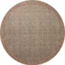 Loloi Angela Rose Aubrey Collection AUB-04 Blue/Terracotta 5'-0" x 5'-0", .19" Pile Height, Round Area Rug