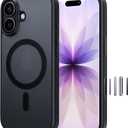 NIMASO for iPhone 17 Case, Compatible with MagSafe, Shockproof Military Grade Protection, Translucent Matte Back, Slim Thin Magnetic Phone Case for iPhone 17, Black