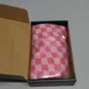 SOIDRAM 2 Pieces Makeup Bag Large Checkered Cosmetic Bag Capacity Canvas Mix Travel Toiletry Bag Organizer Cute Makeup Brushes Aesthetic Accessories Storage Bag for Women, Checkered Mix Rose Red