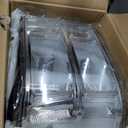 Headlight Assembly Pair Compatible with 2007-2013 GMC Sierra 1500/2007-2014 Sierra 2500HD 3500HD, Replacement Headlamp Chrome Housing Clear Reflector