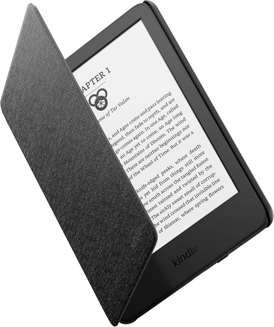 Amazon Kindle Case, Thin and Lightweight, Foldable Protective Cover - Fabric (Black)